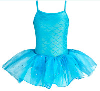 Dance Leotard for Girls/Blue Tutu Ballerina Dancewear - 3-4 yo