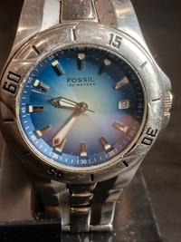 Blue FOSSIL watch 100m