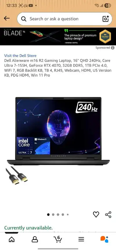 Alienware M16 R2 Ultra 7 ( RTX 4070), View more