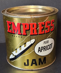 Antique Empress Brand Pure Apricot Jam Tin 4 lb