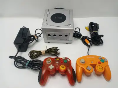 Nintendo GameCube Console (Platinum) – Tested with 2 Controllers, View more