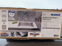 BLANCO Quatrus 31.9375-in x 21-in Brushed Stainless Steel Drop-i