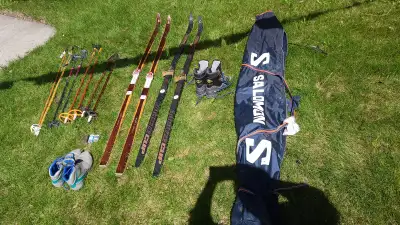 Cross-country skis and shoes, 2 full sets (men’s and women’s), View more
