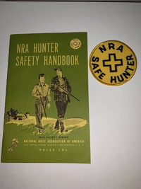 NRA Hunter Safety Handbook & Badge - 1957