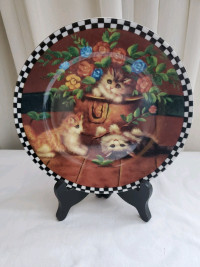 Purrfect Trio Cat Kittens Collector Plate