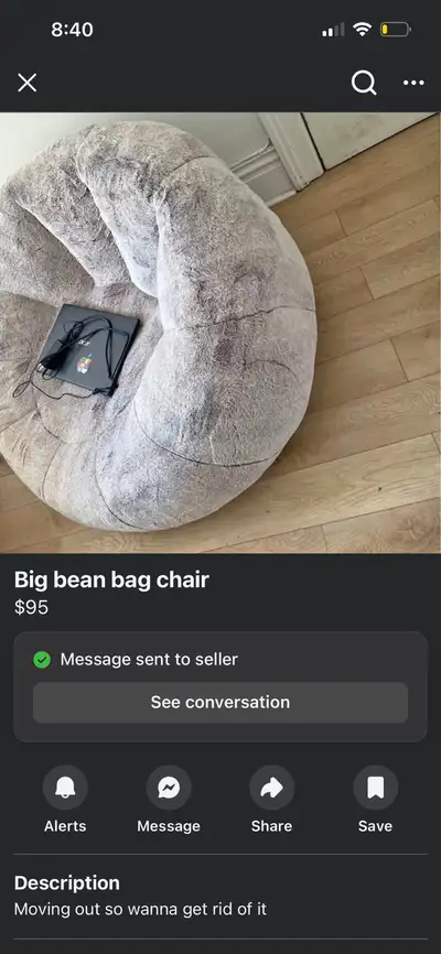 Looking to trade for a bean bag chair, View more