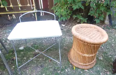 Wicker Plant Stand  Side Table, View more