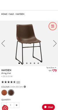 Structube dining chairs - HAYDEN