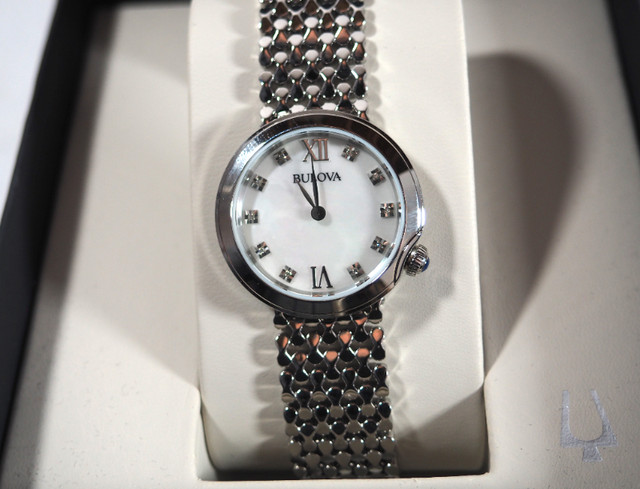 Ladies Bulova Watch 96P163 w/ mother-of-pearl dial Quartz in Jewellery & Watches in St. Albert - Image 2