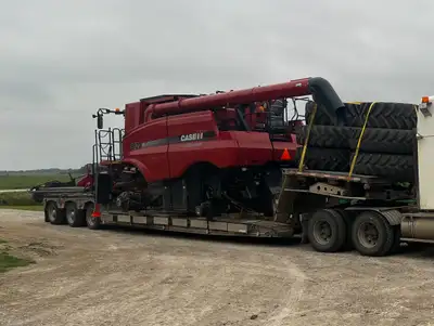 We are fully insured and licensed for AB, SK, MB, and USA. We can haul or tow most new to you farm e...