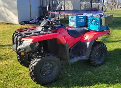 Up for sale is my 2019 Honda TRX420FM1 4x4 with 9774 km. The Kms has been done in the street of Yell...