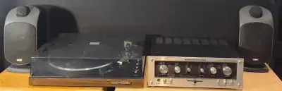 Marantz Amplifier and Turntable, View more
