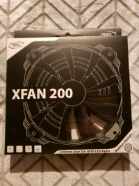 Brand new and used 200mm PC case fans. DEEPCOOL, Cooler Master.