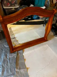 Solid Oak Wood Mirror