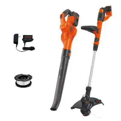 BLACK+DECKER 40V Max Cordless Sweeper & String Trimmer Combo Kit, View more