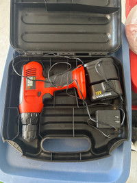 Black and Decker 12V Drill with 12V battery and charger