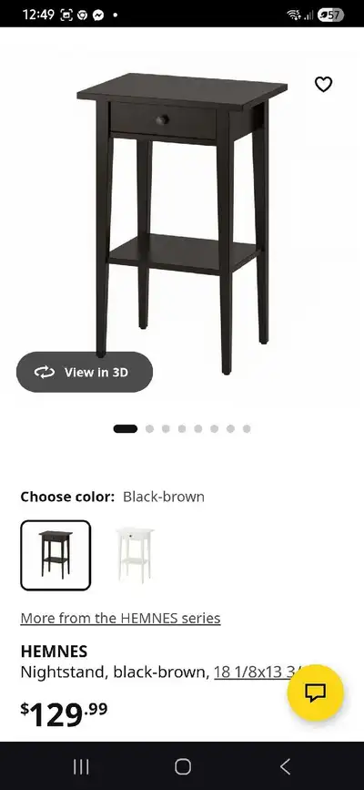 This pre-loved IKEA HEMNES nightstand is ready for a new home and offers a classic, functional bedsi...