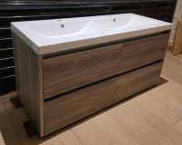 46.5" wide Brand New Wallmount Double Sink Vanity