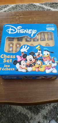 Mickey Mouse Chess Set, Like New