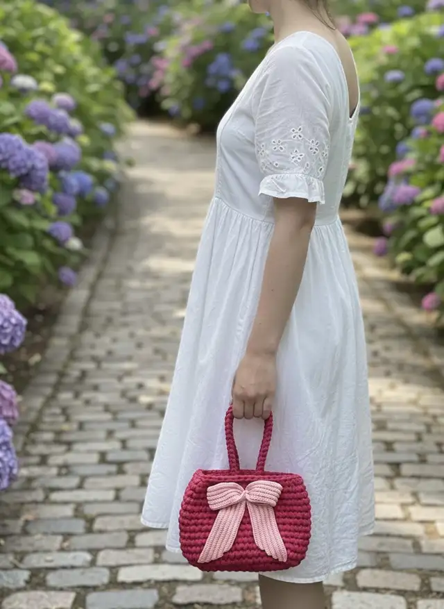 Crochet Bow Purse, sling and handbag in Women's - Bags & Wallets in London - Image 3