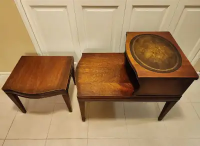 ANTIQUE VINTAGE WOOD SIDE END TABLES , View more