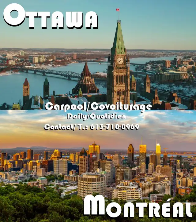 Carpooling/Rideshare Ottawa - Montreal