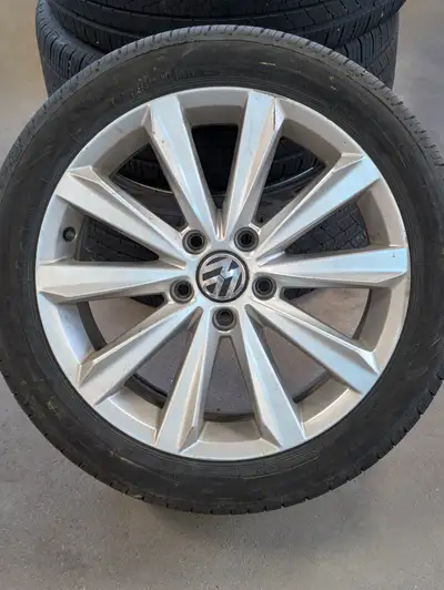 4 - 225/45R17 Cooper Endeavor all seaason. Used one season. New price was $1300. Mount on genuine Vo...