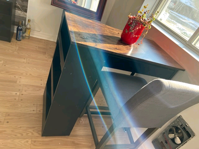 Ensemble de table bar 3 pièces avec rangement, View more