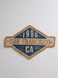 Vintage 1986 San Francisco CA. In 86 Patch sewing on Fabric