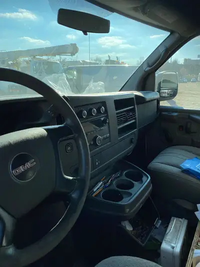 Clean GMC Savana,fully loaded with shelf’s and a roof rack.