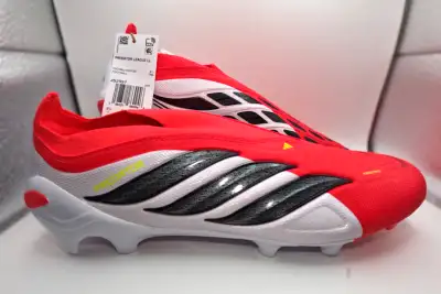 Adidas Predator League FG Soccer Cleats Size 9.5 Red/White/Black, View more