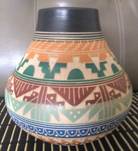 Hecho En Mexico Hand Carved Pottery