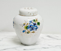 Antique Potpourri Urn Hand Painted Floral - Geranium - Floral