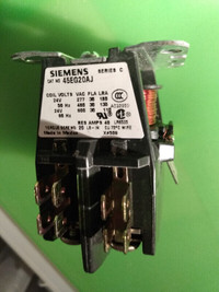 Contactor Siemens 45EG20AJ 2-Pole, 30A, 24VAC Coil, Class 45