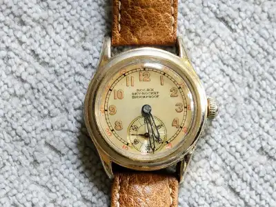 Vintage 1940s Rolex Skyrocket Gold-Filled Military Men's Watch, View more