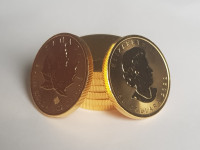 Pieces monnaie Feuille d'Erable canadienne or pur fin 9999 1 oz