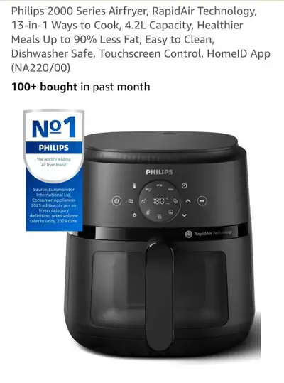 Philips 2000 series Air Fryer 4.2 L capacity, View more