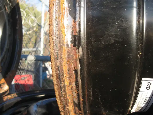 4 STEEL CAR RIMS - in NEWCASTLE in Tires & Rims in Oshawa / Durham Region - Image 8