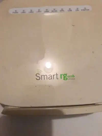 This is a used SmartRG SR505n wireless router that provides 802.11n VDSL2 Gateway connectivity, perf...