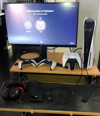 PS5 Bundle (4 Controllers, Headset, 27” Monitor), View more