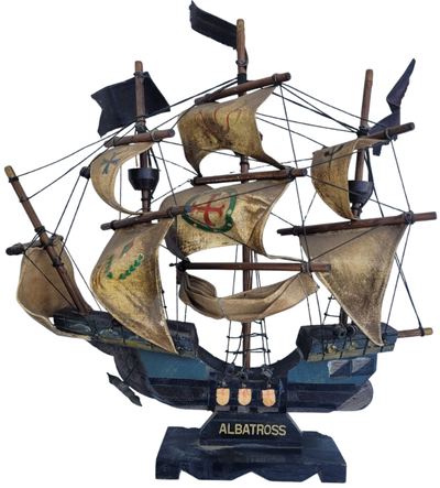 Vintage wooden model ship. Albatross. Home decor. PLEASE read the ad carefully My name - My name is...