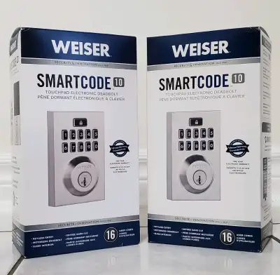 Weiser Smartcode 10 Satin Chrome Keyless. New never opened

, View more