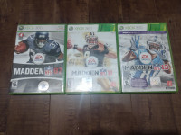 Xbox 360 Games (3) Lot - Madden NFL 07/11/13 (Used, CIB, Tested)