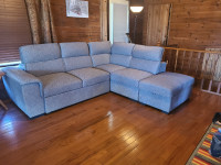 "L" Shaped Couch with Ottoman, Like New, Hardly Ever Used