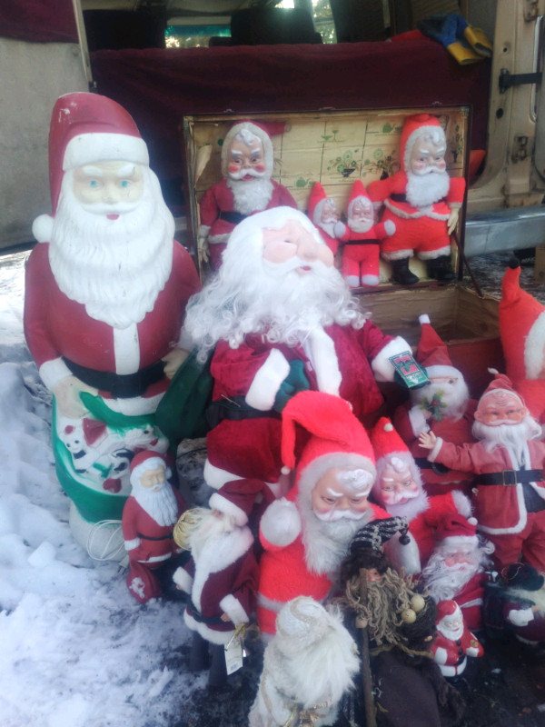 Vintage Santa Claus decorations / blowmold blow mold Christmas  in Other in Red Deer