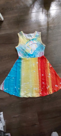 Zuko Cert Rainbow Horse Sleeveless Dress, Girls Age 3/4 Size XS