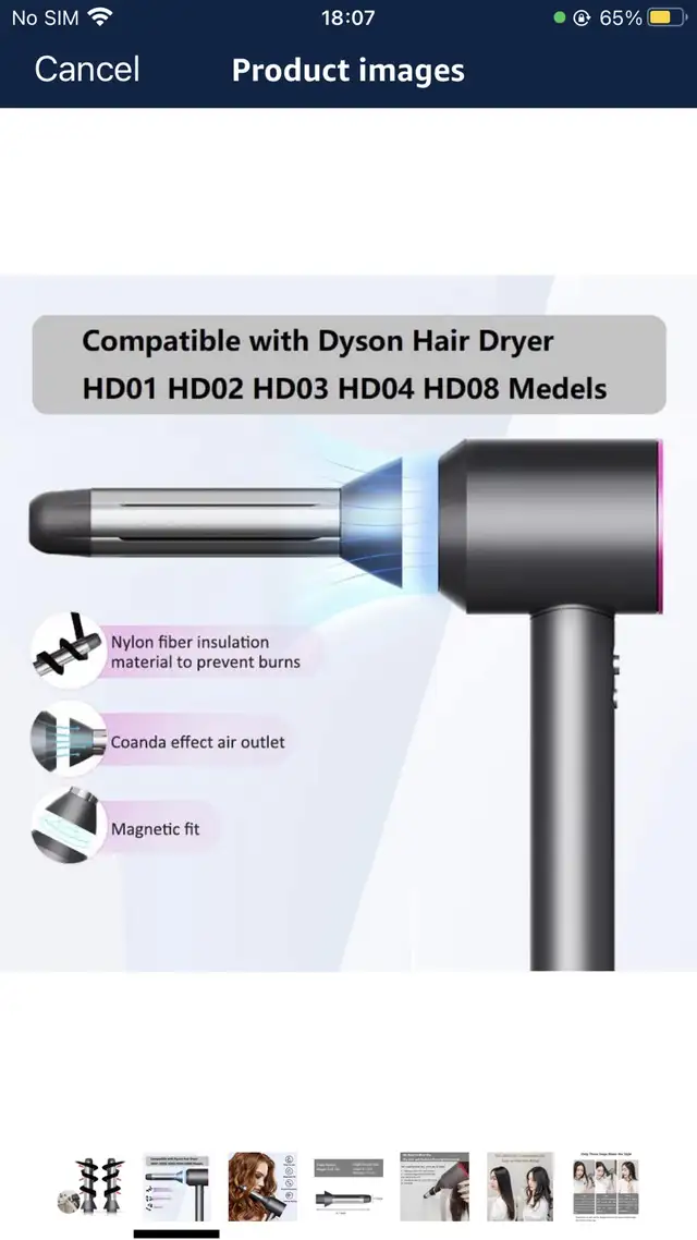 NEW Hair Curler for Hair Dryer Hair Curler Compatible with H in General Electronics in Markham / York Region - Image 4
