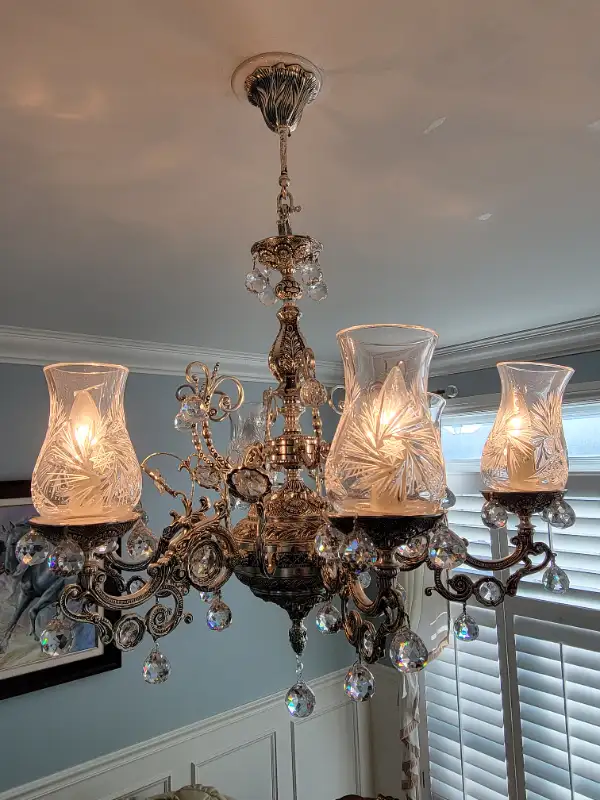 lustre argent 6 branches _ silver chandelier in Indoor Lighting & Fans in Laval / North Shore - Image 8