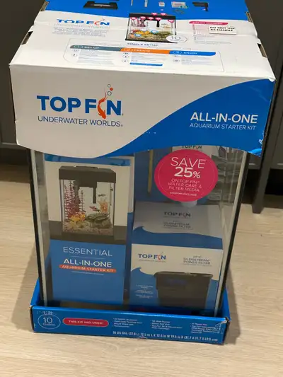 Top Fin 10 gallon column starter Aquarium. brand new, View more