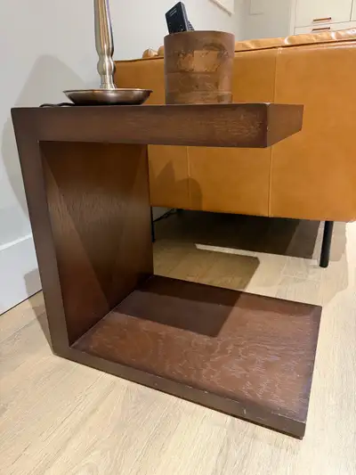 Wooden C-Shape Side Table, View more